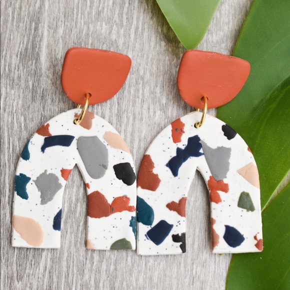 ClaybyGabi Jewelry - ClaybyGabi Handmade Clay Earring Terrazo
